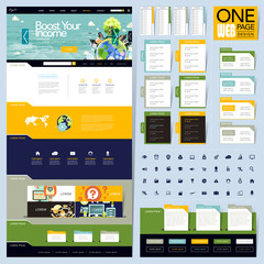 Wall Mural - creative folder style one page website design