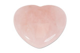 Fototapeta Storczyk - Precious gem on white background, rose quartz heart