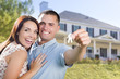 © Andy Dean - Military Couple with House Keys In Front of New Home