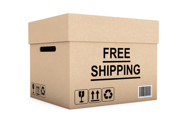 Aufkleber - Free Shipping Box