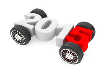 Poster - 2015 concept with car wheels