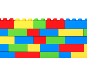 Aufkleber - Wall from children plastic blocks