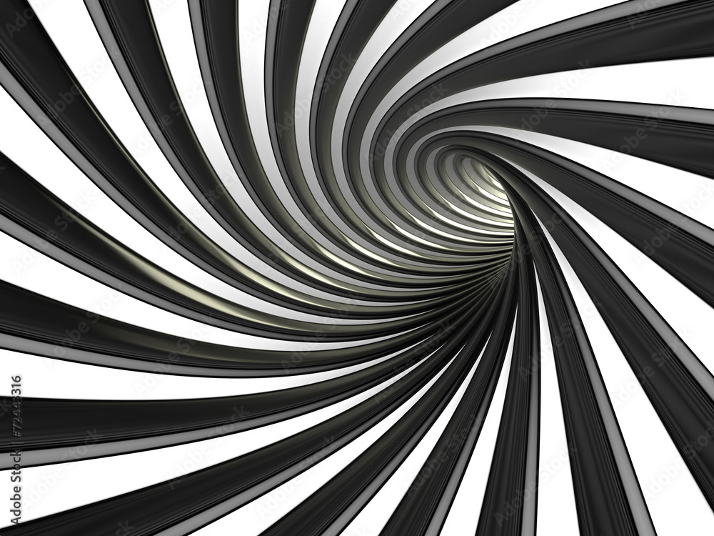 tunel-linii-czarno-bialych