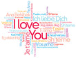 © dizain - I LOVE YOU vector word cloud style