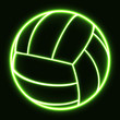 glowing volleyball ball