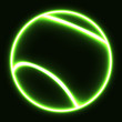 glowing tennis ball