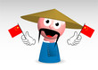 stereotipo cinese, cinesino, mascotte, personaggio