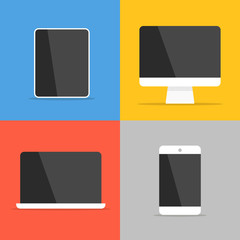 Aufkleber - Different modern personal gadgets. Flat design
