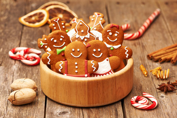 Wall Mural - Christmas gingerbread cookies