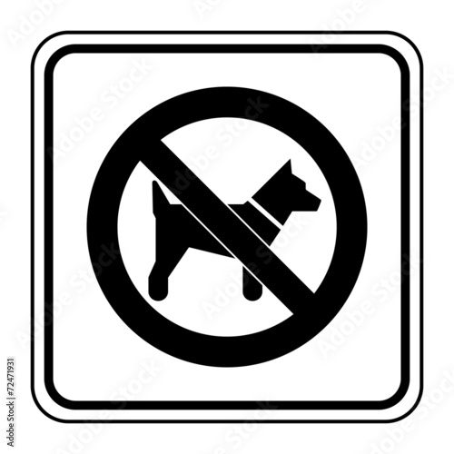 Logo interdit aux chiens. Vecteur Stock | Adobe Stock