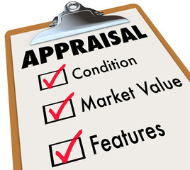 Appraisal Words Checklist Clipboard Factors Condition Market Val