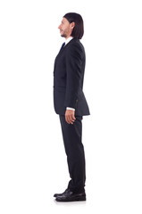 Young businessman isolated on the white background