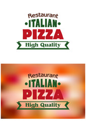 Sticker - Italian Pizza high quality banner or label