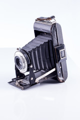 vintage camera on the white background