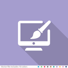 Flat Long Shadow Icon
