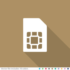 Sticker - Flat Long Shadow Icon