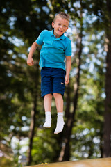 Boy having fun at playground