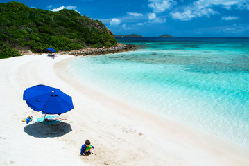 Sticker - Picture perfect beach at Caribbean