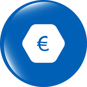 web icon on cloud with euro eur money sign
