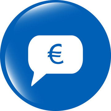 web icon on cloud with euro eur money sign