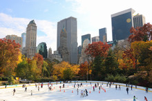Ice Skating In Central Park, New York City