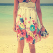 © WONG SZE FEI - Vintage girl on beach