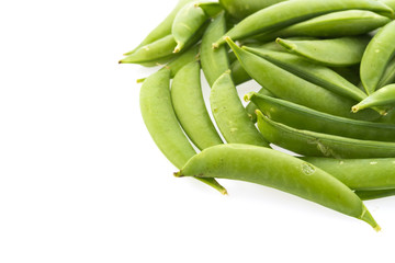 Canvas Print - garden pea isolated on white background