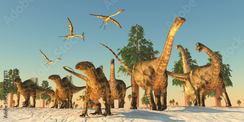 Tapeta ścienna na wymiar Dinosaur Drought Migration