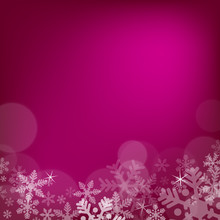 Abstract Christmas Background With Snowflakes