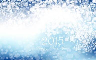 New year 2015 in blue background. Vector. Clip-art