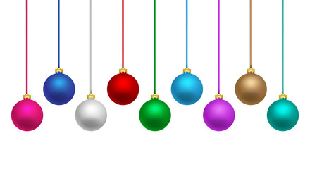 colorful christmas balls