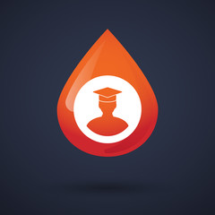 Sticker - Blood drop icon with a student