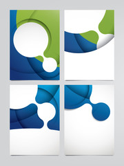 Wall Mural - set of vector business brochure, flyer templates