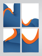 Wall Mural - set of vector business brochure, flyer templates