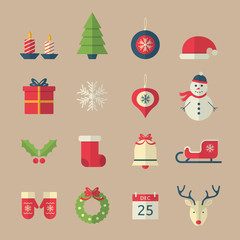 Wall Mural - christmas design elements