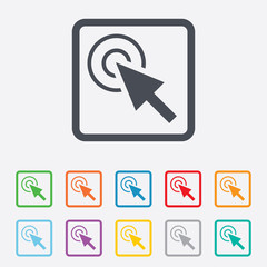 Poster - Mouse cursor sign icon. Pointer symbol.