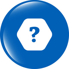 Poster - Icon on the clouds with questions mark sign