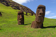 Statues on Isla de Pascua. Rapa Nui. Easter Island