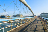 Fototapeta Most - Bernatka bridge over Vistula river on sunny day, Krakow, Poland