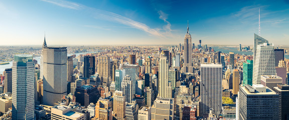 Fototapete - Manhattan aerial view