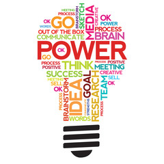 Poster - Power word shape cloud vector concept
