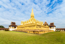 Golden Wat Thap Luang In Vientiane, Laos.