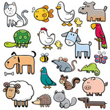 Fototapeta Fototapety na ścianę do pokoju dziecięcego - Vector Illustration of Cartoon animals