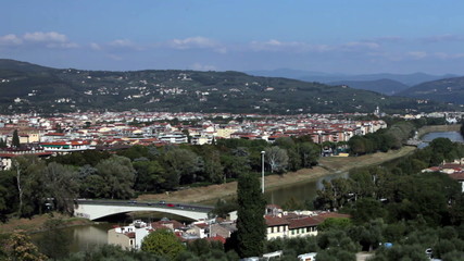 Wall Mural - Italy. Florence. View of the city on top, midday sun