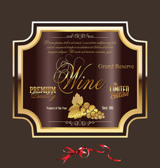 Wall Mural - Wine label