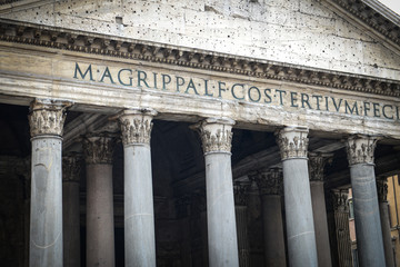 Wall Mural - Pantheon of Agripa Pillars in Rome, Italy