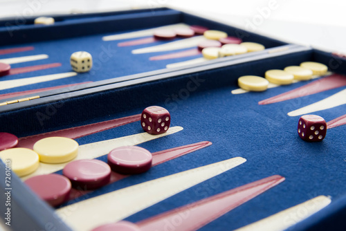 Fotomural board games - backgammon in play
