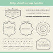 Vintage elements and page decoration