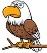 Vector illustration of Cartoon eagle