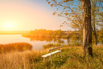 Wall Mural - Autumn lake